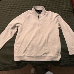 lululemon athletica Men's Off-White Zip-Up Sweater
